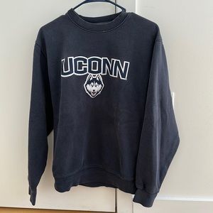 EUC Jansport Unisex Crew Neck Navy Blue UConn Sweatshirt, Size S